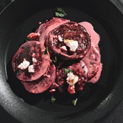 Roasted Beet and Feta Gratin with Fresh Mint recipe