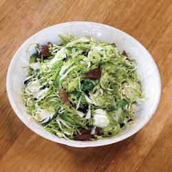 Shaved Brussel Sprouts with Currants and Chestnuts recipe