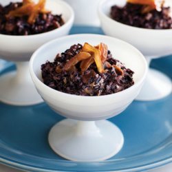 Purple Rice Pudding with Rose Water Dates recipe