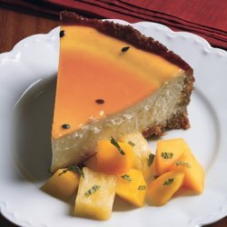 Coconut Cheesecake with Passion Fruit Glaze recipe