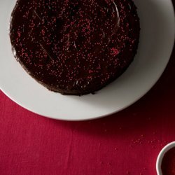 Glazed Chocolate Cake with Sprinkles recipe