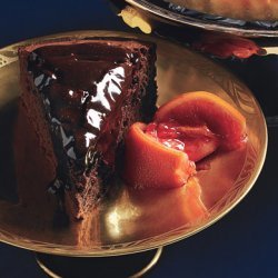 Orange-Scented Bittersweet Chocolate Cake with Candied Blood Orange Compote recipe
