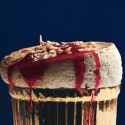 Toasted-Coconut Soufflés with Ruby-Red Cranberry Sauce recipe
