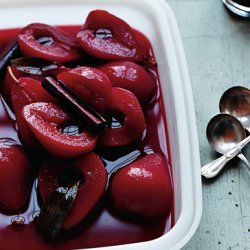 Scarlet Poached Pears recipe