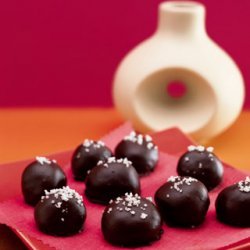 Caramel-Dark Chocolate Truffles with Fleur de Sel recipe