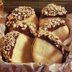 Chocolate- and Almond-Dipped Sandwich Cookies recipe