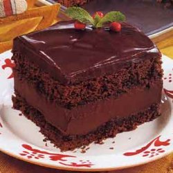 Mocha Layer Cake with Chocolate-Rum Cream Filling recipe