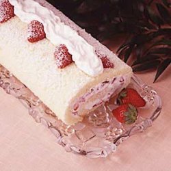 Strawberry Cream Cake Roll recipe