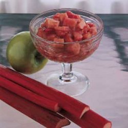 Chunky Rhubarb Applesauce recipe