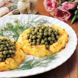 Potato Nests with Peas recipe