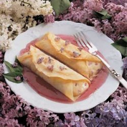 Lilac Cream Crepes recipe