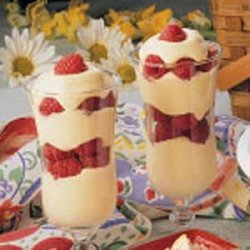 Raspberry Pudding Parfaits recipe