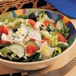 Salad with Creamy Homemade Dressing recipe