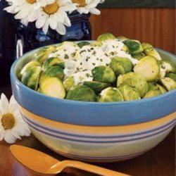 Sprouts with Sour Cream recipe