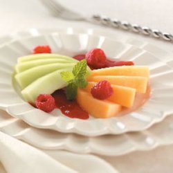Melon with Raspberry Sauce recipe