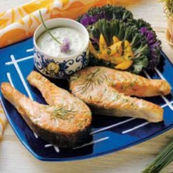 Salmon with Chive Mayonnaise recipe