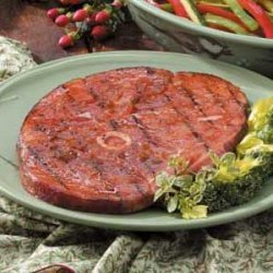 Tangy Grilled Ham Steak recipe
