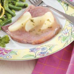 Pear-Topped Ham Steak recipe
