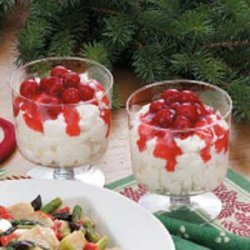 Snowy Cherry Trifles recipe