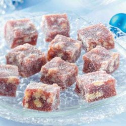 Jellied Cranberry Nut Candies recipe