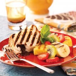 Grilled Cake and Fruit recipe