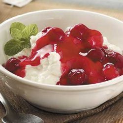 Cherries over Creamy Fluff recipe