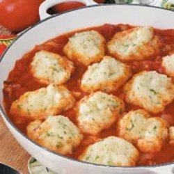 Parsley Dumplings with Tomatoes recipe
