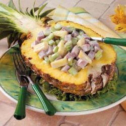 Ham Salad Pineapple Boats recipe