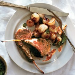 Rack of Lamb with Baby Turnips and Mint Salsa Verde recipe