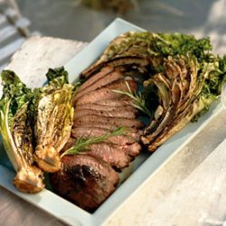 Grilled Leg of Lamb with Curly Endive and Romaine recipe