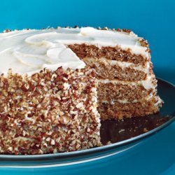 Pecan Spice Layer Cake with Cream Cheese Frosting recipe