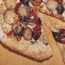Pizza with Fontina, Potatoes, and Tapenade recipe