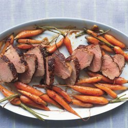 Spice-Rubbed Pork Tenderloin with Roasted Baby Carrots recipe