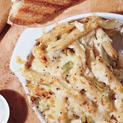 Baked Penne with Farmhouse Cheddar and Leeks recipe