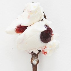 Goat Cheese Ice Cream with Roasted Red Cherries recipe