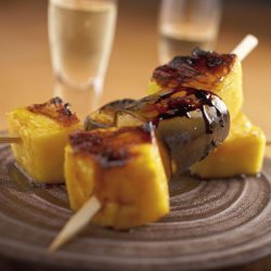 Grilled Pineapple and Bananas with Lemonade Glaze recipe