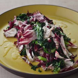 Grilled Radicchio and Kale, Sauerkraut Style recipe