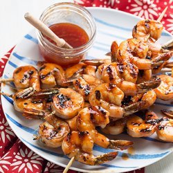 Grilled Shrimp with Honey-Ginger Barbecue Sauce recipe