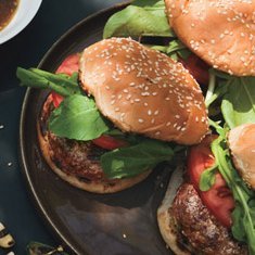 Grilled Burgers with Meyer Lemon Butter recipe