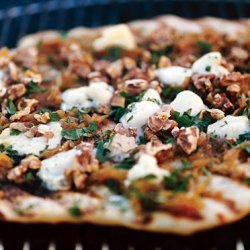 Caramelized-Onion and Gorgonzola Grilled Pizza recipe