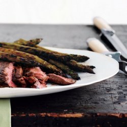Grilled Glazed Steak and Asparagus recipe