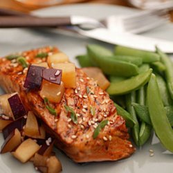 Grilled Salmon with Hoisin Glaze and Plum-Ginger Relish recipe