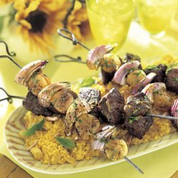 Moroccan Lamb Kebabs with Golden Couscous recipe