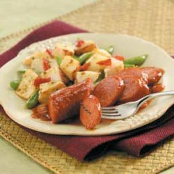 Smoked Sausage with Vegetables recipe