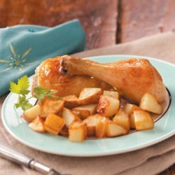Garlic-Roasted Chicken and Potatoes recipe
