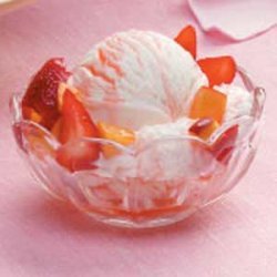Peach Strawberry Sundaes recipe