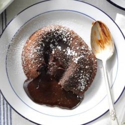 Molten Peppermint-Chocolate Cakes recipe