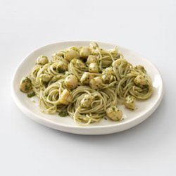 Pesto Vermicelli with Scallops recipe