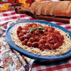 Spaghetti with Homemade Turkey Sausage recipe