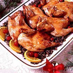 Cranberry-Glazed Cornish Hens recipe